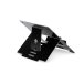 Produktfoto eines ergonomischen Laptopstaender von R-GO aus Aluminium in schwarz von der Rueckseite